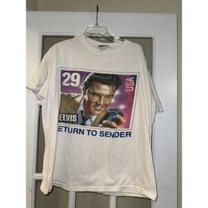 VTG Elvis Presley Return To Sender Single Stitch Tshirt Stamp One Size USA MADE